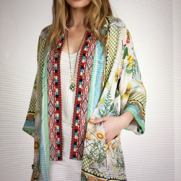 Johnny Was Multicolor Reversible Kimono - Picture 2 of 7